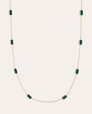 Ann Taylor Rectangle Stone Station Necklace
