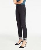 Ann Taylor The Ankle Pant In Embroidered Hem
