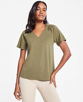 Ann Taylor Gathered Shoulder Top