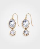 Ann Taylor Double Crystal Drop Earrings