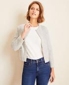 Ann Taylor Pearlized Cropped Cardigan