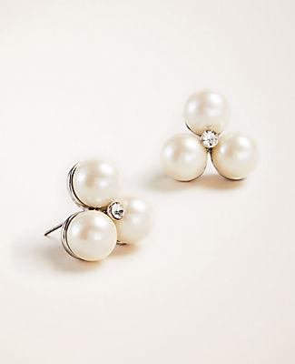 Ann Taylor Pearlized Cluster Stud Earrings