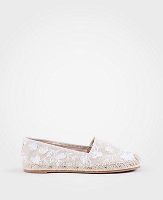 Ann Taylor Esther Floral Espadrille Flats