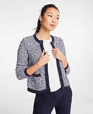 Ann Taylor Tweed Sweater Jacket