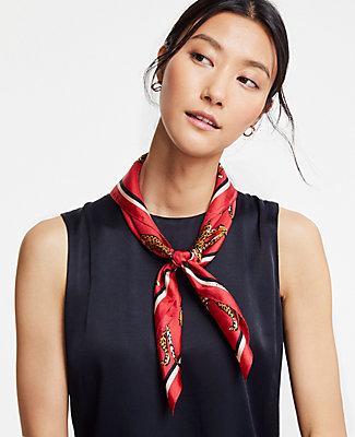 Ann Taylor Cheetah Silk Little Scarf