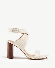 Ann Taylor Gladys Leather Heeled Sandals
