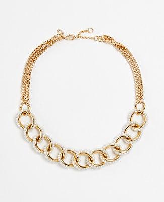 Ann Taylor Pearlized Link Necklace
