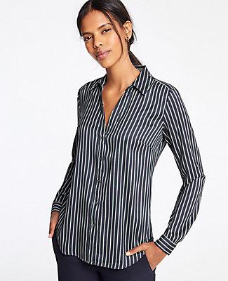 Ann Taylor Striped Essential Shirt
