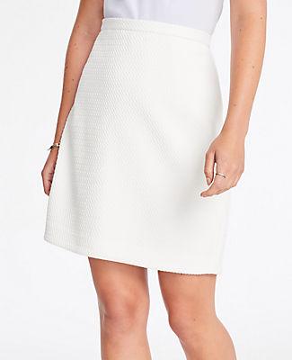 Ann Taylor Textured Jacquard A-line Skirt