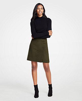 Ann Taylor Wool Blend A-line Skirt