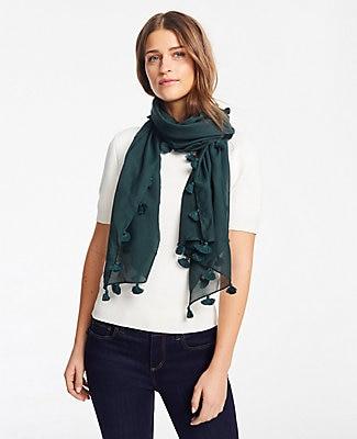 Ann Taylor Tasseled Scarf