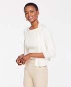 Ann Taylor Shimmer 3/4 Sleeve Dress Cardigan