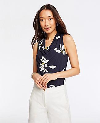 Ann Taylor Leaves Cowl Neck Shell