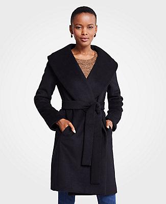 Ann Taylor Shawl Collar Wrap Coat