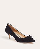 Ann Taylor Reese Suede Bow Pumps