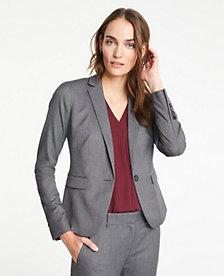 Ann Taylor Sharkskin One Button Blazer