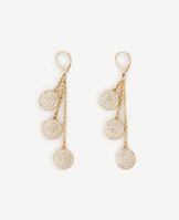 Ann Taylor Pave Disc Drop Earrings