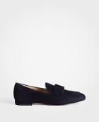 Ann Taylor Adeline Suede Bow Loafers