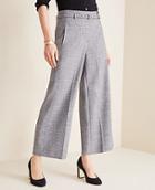 Ann Taylor The Belted Wide Leg Marina Pant In Crosshatch