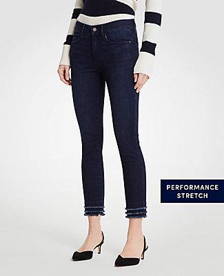 Ann Taylor Curvy Fringe All Day Skinny Crop Jeans