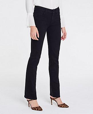 Ann Taylor Straight Leg Jeans In Jet Black Wash