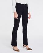 Ann Taylor Straight Leg Jeans In Jet Black Wash