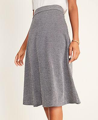 Ann Taylor Diamond Jacquard Full Skirt