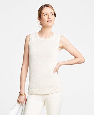 Ann Taylor Textured Sweater Shell