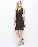 Ann Taylor Tropical Wool V-neck Sheath Dress