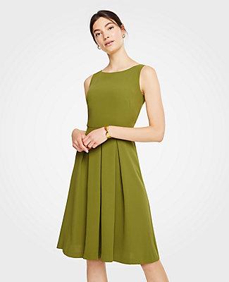Ann Taylor Pleated Flare Dress