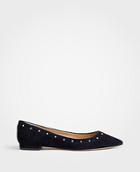 Ann Taylor Sylvia Pearlized Suede Flats