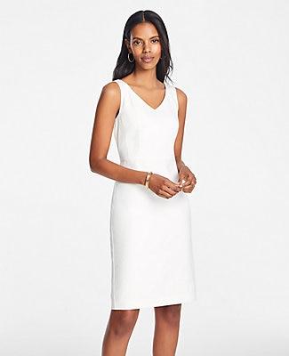 Ann Taylor V-neck Dress In Herringbone
