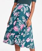 Ann Taylor Fauna Floral Midi Skirt