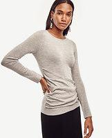Ann Taylor Draped Extrafine Merino Wool Sweater