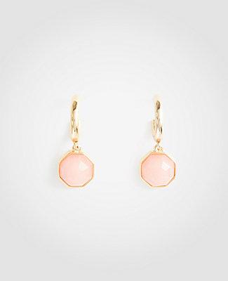 Ann Taylor Hexagon Stone Drop Earrings