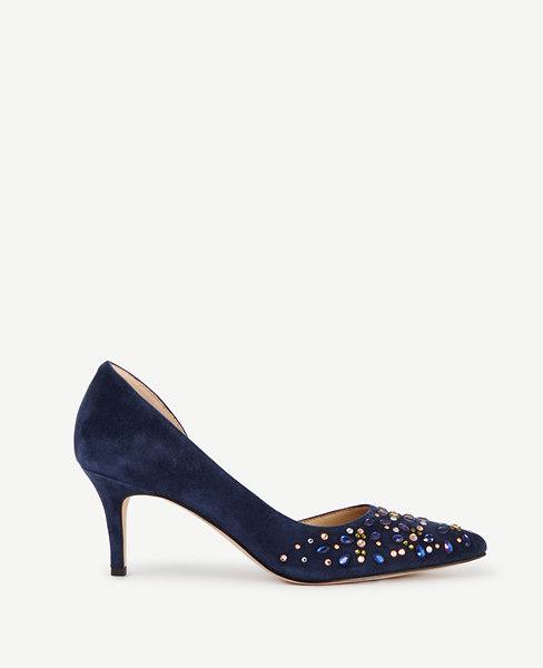 Ann Taylor Alloisa Suede Stone Pumps