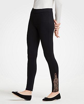 Ann Taylor Lace Ponte Leggings