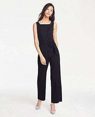 Ann Taylor Belted Knit Jumpsuit