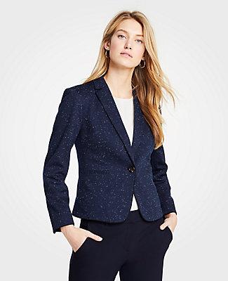 Ann Taylor Speckled Ponte Newbury Blazer