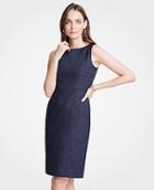 Ann Taylor Mini Check Sheath Dress