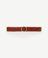 Ann Taylor Wide Woven Leather Belt