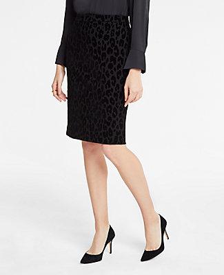 Ann Taylor Velvet Spotted Pencil Skirt