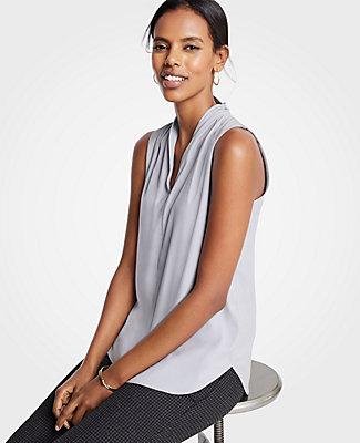 Ann Taylor Shawl Collar Shell