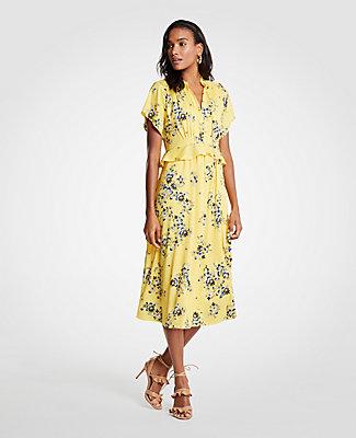 Ann Taylor Boho Floral Midi Dress