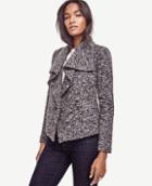 Ann Taylor Draped Boucle Jacket