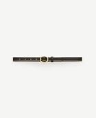 Ann Taylor Piped Leather Skinny Belt