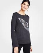 Ann Taylor Embellished Feather Sweater