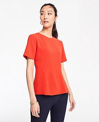 Ann Taylor Asymmetric Seamed Top