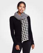 Ann Taylor Mixed Houndstooth Blanket Scarf
