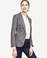 Ann Taylor Mixed Tweed One Button Blazer